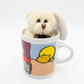 TT Ceramic Mug with Plush Teddy Bear 9x9 cm Assorted