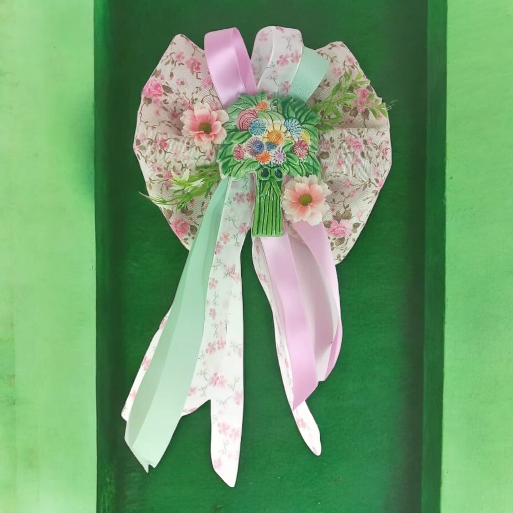 Gensini – Fuoriporta Pasquale 37x22 cm con Applicazione in Ceramica