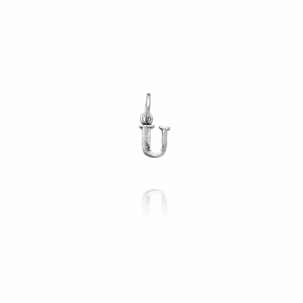 Giovanni Raspini Mini Charm Lettera Logo " U " In Argento 925 - Art. 10896