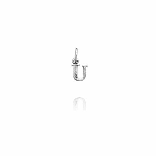 Giovanni Raspini Mini Charm Lettera Logo " U " In Argento 925 - Art. 10896