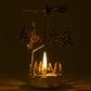 Girandole Babbomatto in metallo oro 14x7 cm con tea light rotante