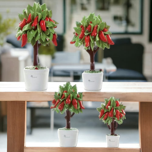 Gli Alberelli Alberello Peperoncino Ceramica Capodimonte Varie Misure
