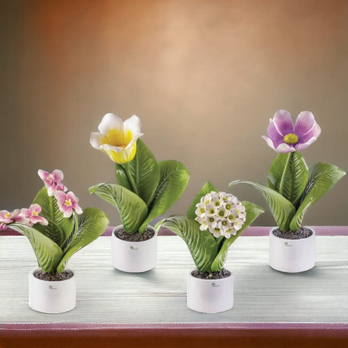 Gli Alberelli Piante Natura Ceramica Capodimonte 34x51 cm