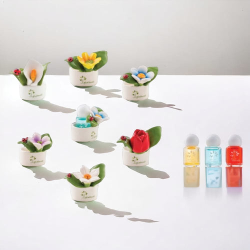 Gli Alberelli Micro Profumine Ceramica Capodimonte Set 6 5x6 cm