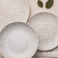 Gli Alberelli Set Tavola Piatti 18pz con Runner Decoro Monocromie in Ceramica Primavera