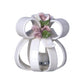 Gli Alberelli Sfera Bianca Decoro Rose 15cm Porta Candele Made Italy