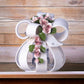 Gli Alberelli Sfera Bianca Decoro Rose 23x24cm Porta Candele Made Italy