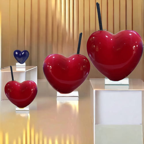 Gli Alberelli - Diffusore Cuori in Capodimonte con Base  Varie Misure e Colori
