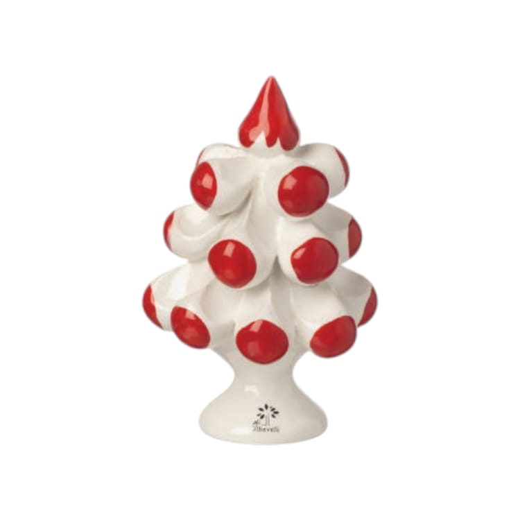 Gli Alberelli Albero Pigna Natura Verde Multicolore Di Natale 9x13 cm Porcellana Capodimonte Made In Italy BR