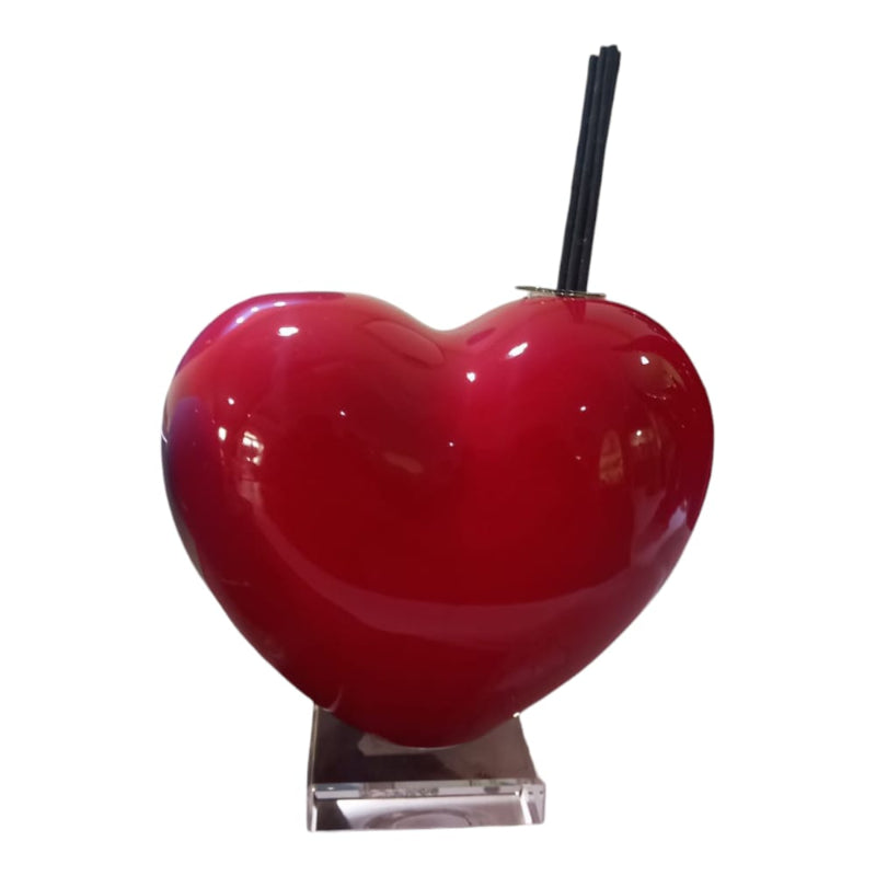 Gli Alberelli Diffusore Cuore Rosso in Ceramica di Capodimonte - 16x16 cm