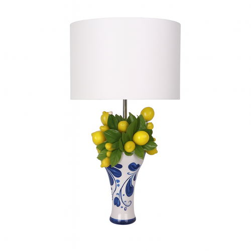 Gli Alberelli Lampada Angela Capodimonte Limoni H 76 cm