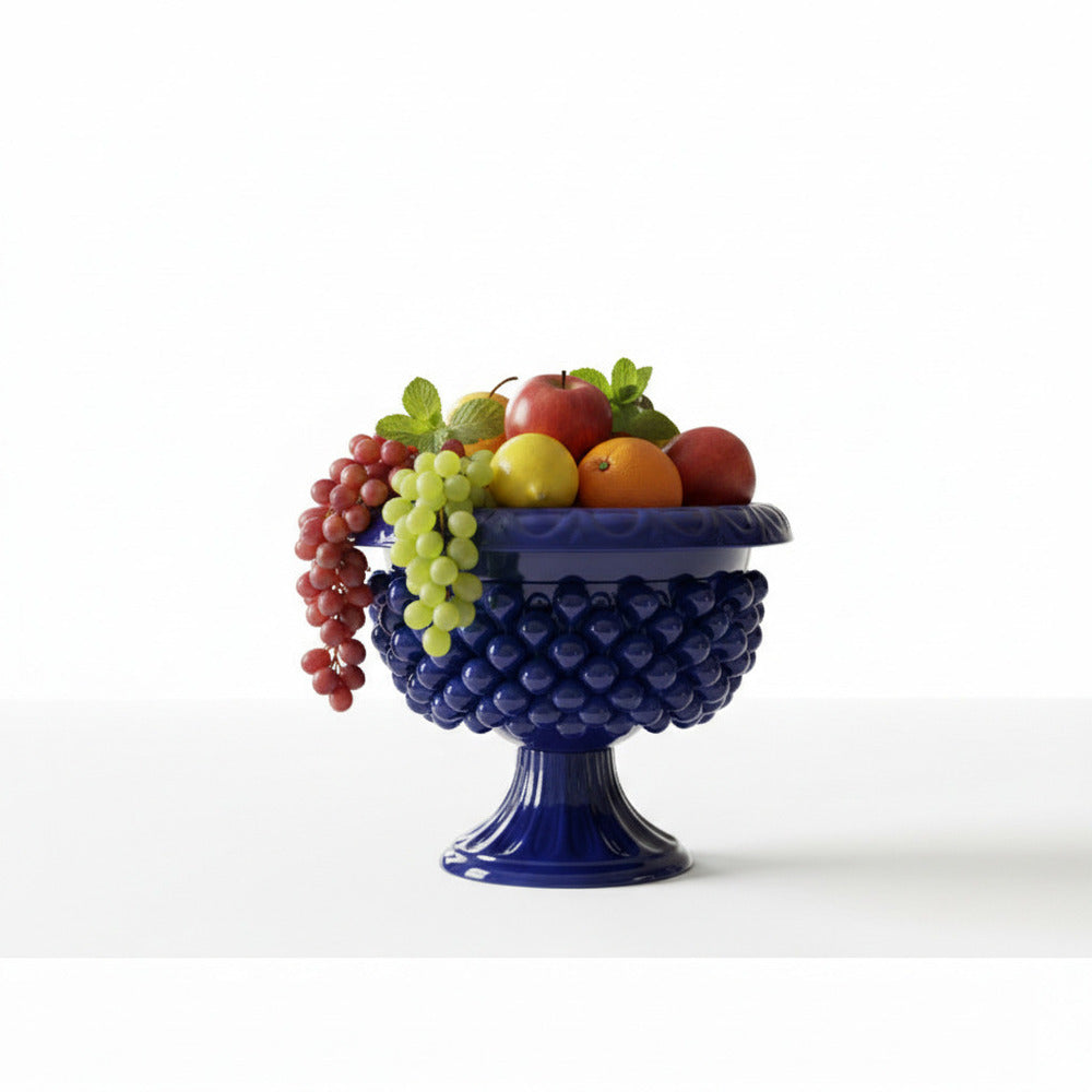 Gli Alberelli Pigne Siciliane Ceramica Capodimonte Centro Tavola Ø42 cm Alzata