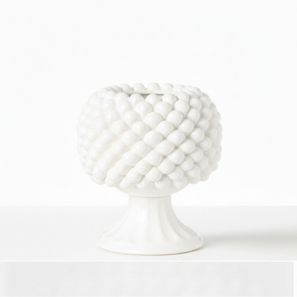 Gli Alberelli Pigne Siciliane Ceramica Capodimonte Vaso Uovo Pigna Ø 35 CM