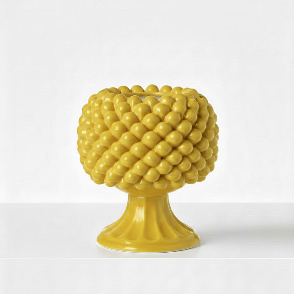 Gli Alberelli Pigne Siciliane Ceramica Capodimonte Vaso Uovo Pigna Ø 35 CM