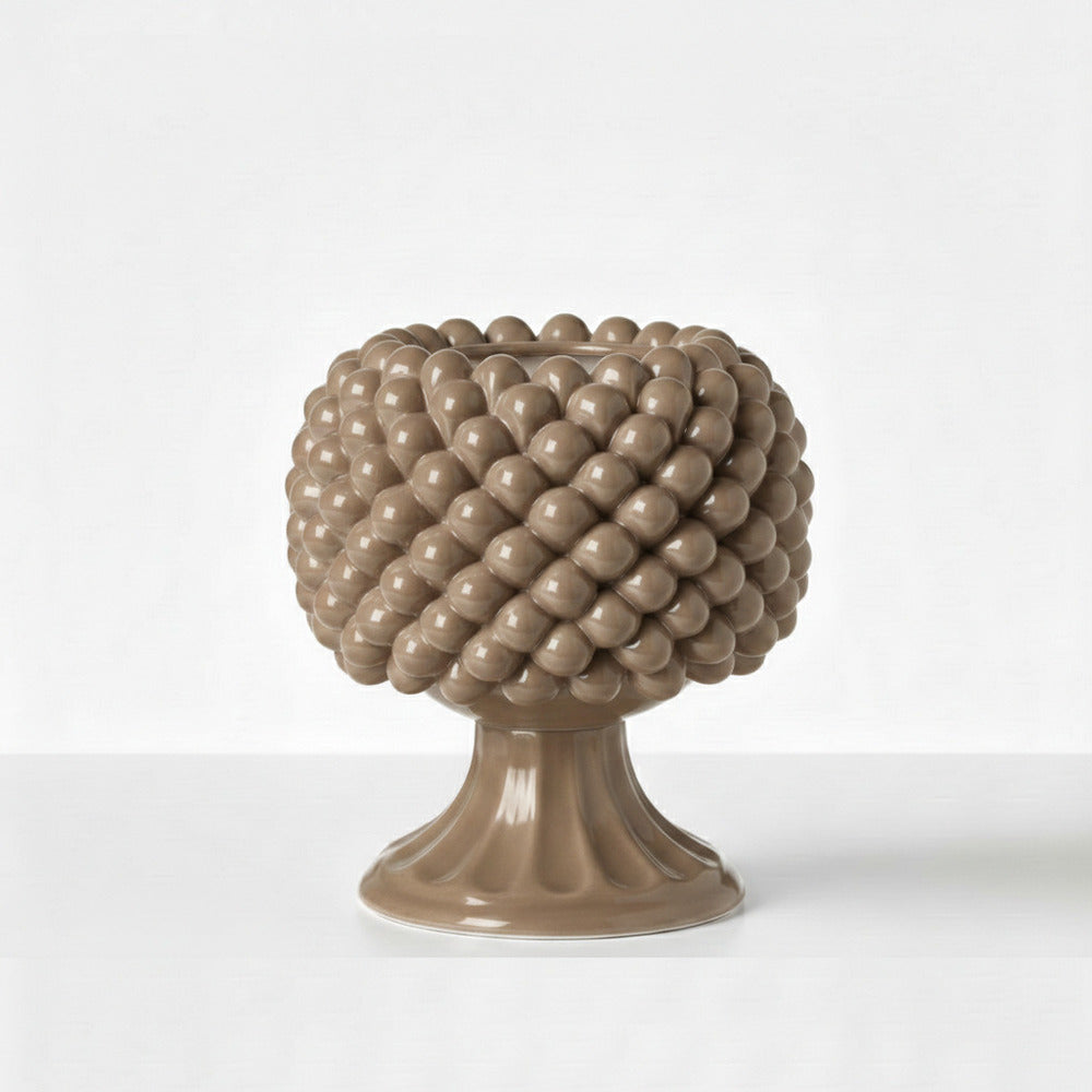 Gli Alberelli Pigne Siciliane Ceramica Capodimonte Vaso Uovo Pigna Ø 35 CM