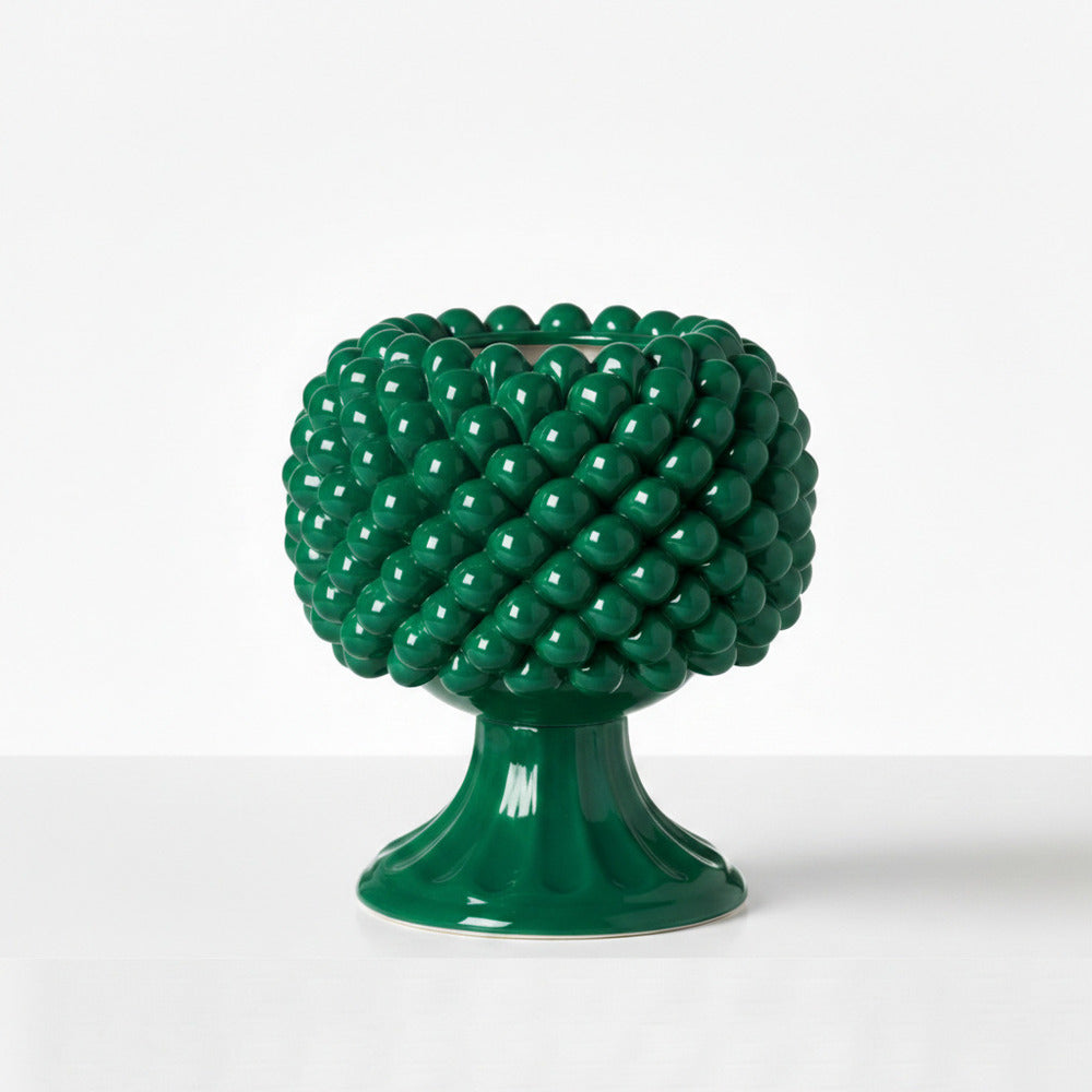 Gli Alberelli Pigne Siciliane Ceramica Capodimonte Vaso Uovo Pigna Ø 35 CM