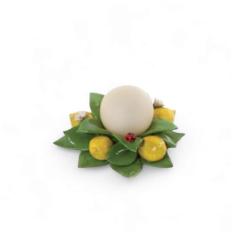  Gli Alberelli Porta Candele Fiori e Frutta 0148 L - cm 12 