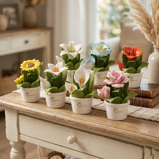 Gli Alberelli Profumotte Profumatore Ceramica Capodimonte 12x14 cm