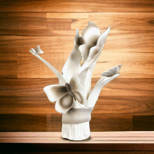 Gli Alberelli Vaso Uovo Farfalle - 0712P 40x50 Cm Panna