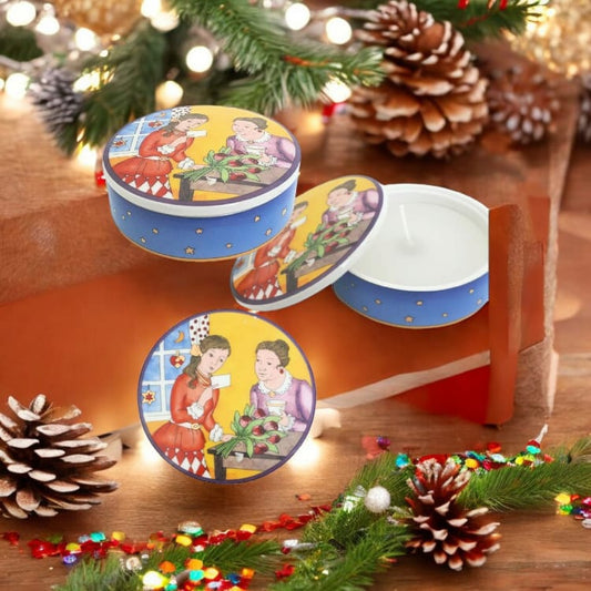 Hutschenreuther Scatola 9cm Porcellana Fine Con Candela Di Natale Natalizia Noel X