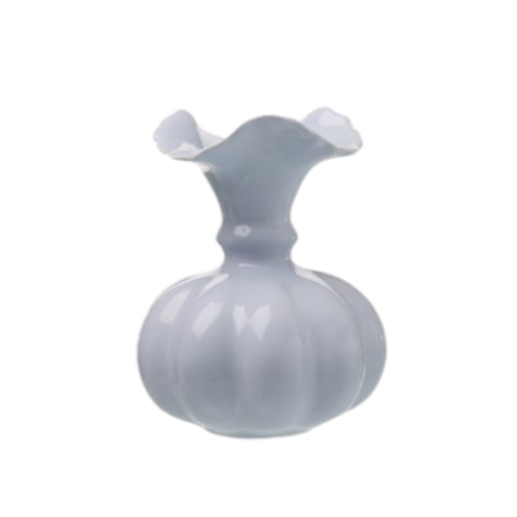 ILary Queen Vaso Smerlato Lucido in Porcellana Fine Ø 11 h 14 cm