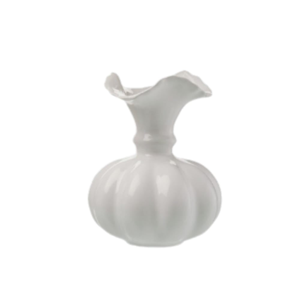 ILary Queen Vaso Smerlato Lucido in Porcellana Fine Ø 11 h 14 cm