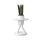 Ilary Queen Donna Cappello Vaso Bianco H.23 Cm Lucido Idea Regalo Ceramica Iq8214