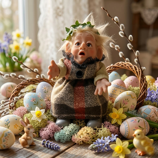 Il Bosco Incantato Sala Gnomi e Folletti in Ceramica 13x7 cm