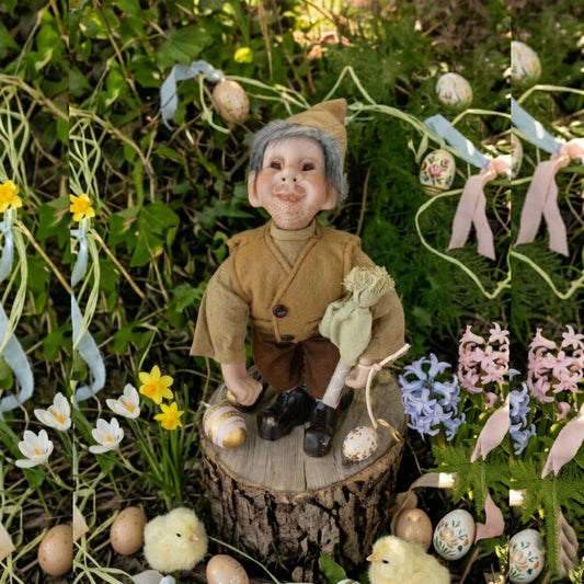 Il Bosco Incantato Sala Gnomi e Folletti   in Resina H.28x16 cm