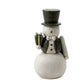 Ilary Queen Pupazzo di Neve Snowman Bianco Verde Gift box IQN532 H 25 cm
