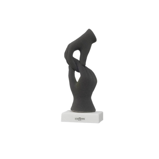 Ilary Queen Statua Mani su Base Gres Antracite H.22 Cm