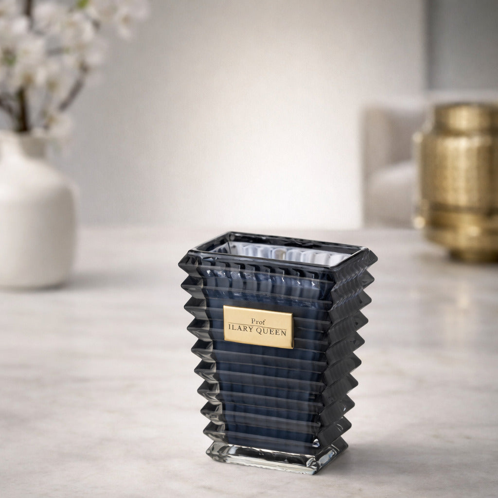 Ilary Queen Candela Vetro Fumè Taormina Design 10x8 cm