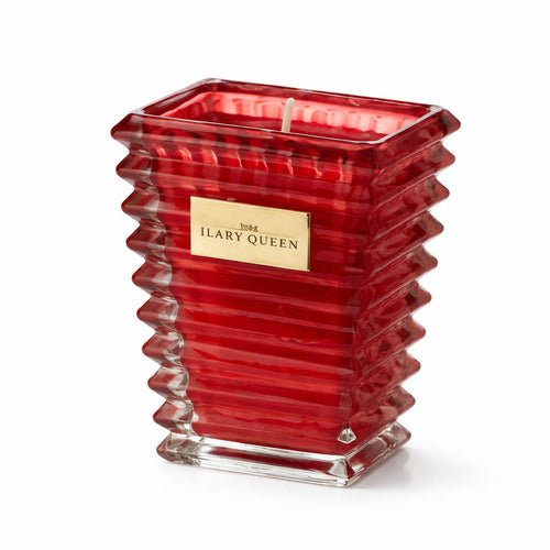 Ilary Queen Candela Vetro Rosso Taormina Design 10x8 cm