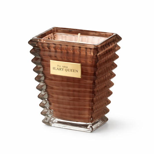 Ilary Queen Candela Vetro Tortora Taormina Design 10x8 cm