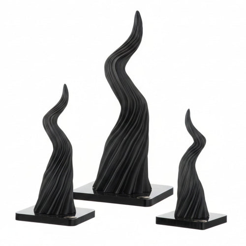 Ilary Queen Corno in PLA Nero con Base Plex H 16/19/26 cm