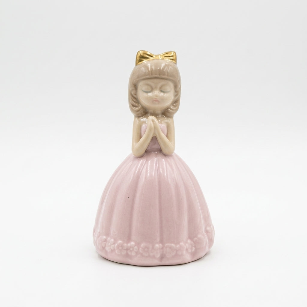 Ilary Queen Damina in Porcellana rosa e Oro H 12 cm