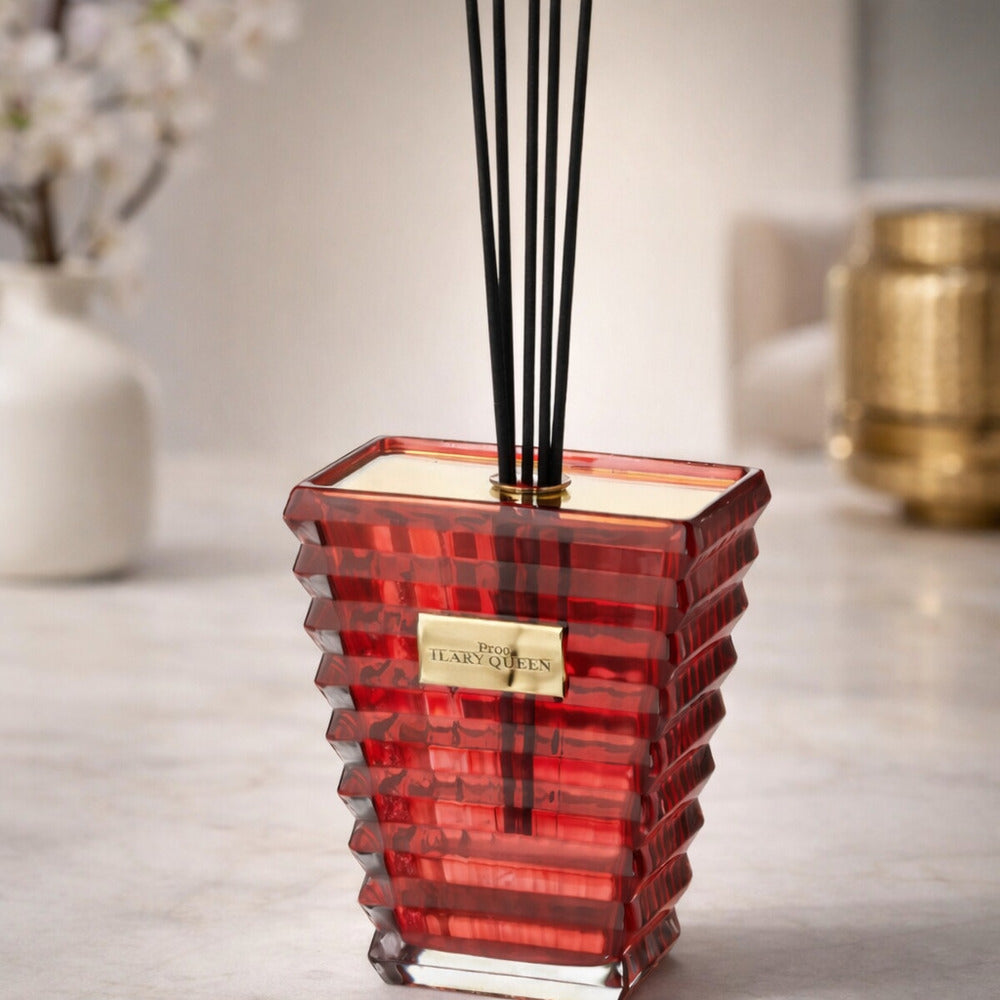 Ilary Queen Diffusore Vetro Rosso Taormina Design 10x13 cm