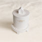 Ilary Queen – Faro Candela Colorata in Scatola Ø12 cm – Bianco