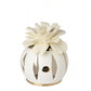 Ilary Queen Lampada Sfera LED in Ceramica Ø 12x16 cm Bianca