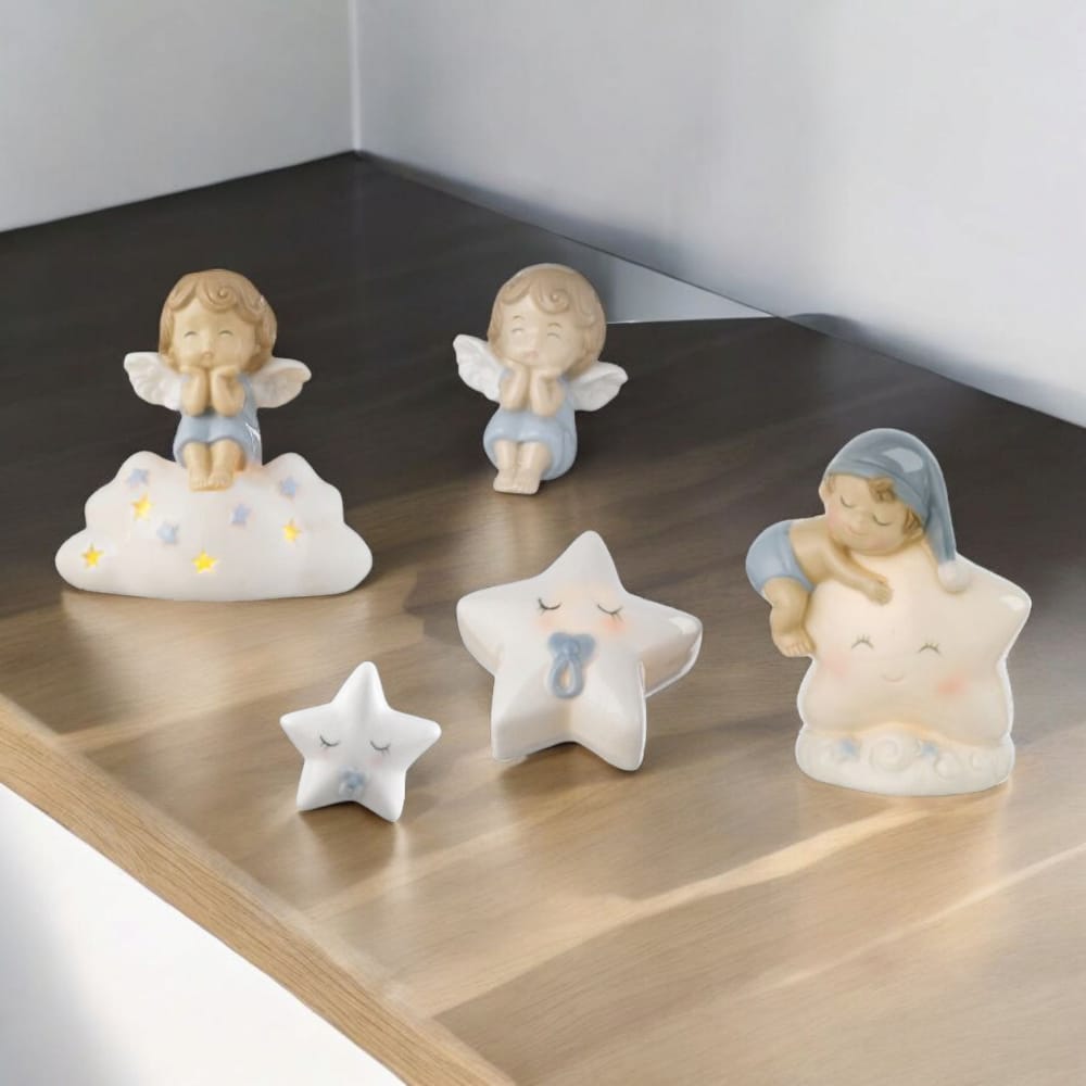 Ilary Queen Linea Bimbo Battesimo Nascita Celeste - Bomboniere LED