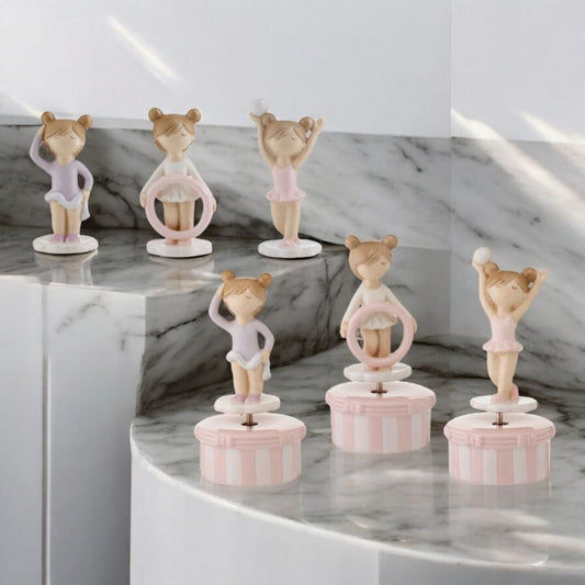 Ilary Queen Linea Ginnaste in porcellana H12cm e Carillon H16cm 