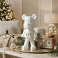 Ilary Queen Orso PLA Bianco con Radio Bluetooth H 28 cm