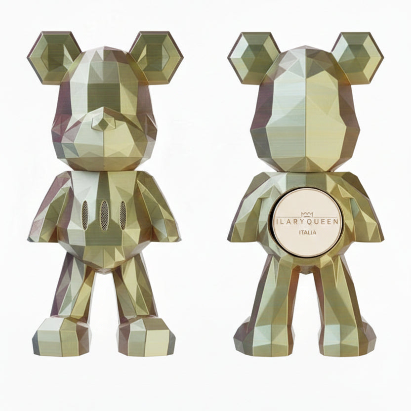 Ilary Queen Orso PLA Rosa Violaceo Cangiante con Radio Bluetooth H 28 cm