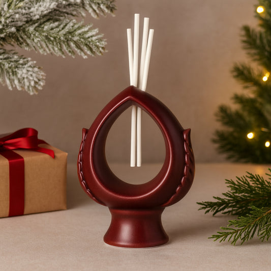 Ilary Queen – Pumo Bordeaux Diffusore in Porcellana  natale