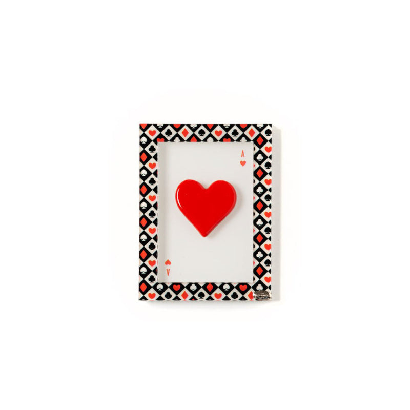 Ilary Queen Quadretto Semi Poker -  (14x19 cm) Cuori