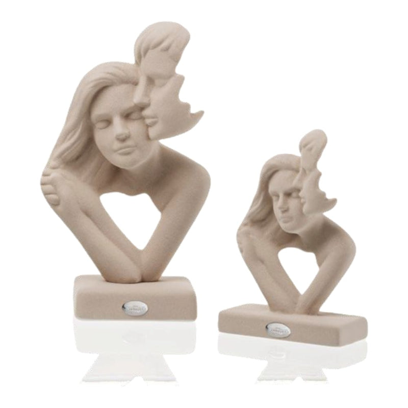 Ilary Queen Statua Innamorati in Gres H.23/15,6 cm  Tortora