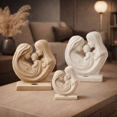 Ilary Queen Statuina Natività Sacra Famiglia in Gres H 15/20 cm