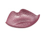 Ilary Queen Svuotatasche Lips Labbra in Vetro  Pop 22/17 cm Kiss Rosa