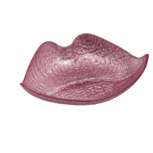 Ilary Queen Svuotatasche Lips Vetro Pop Rosa 17 cm