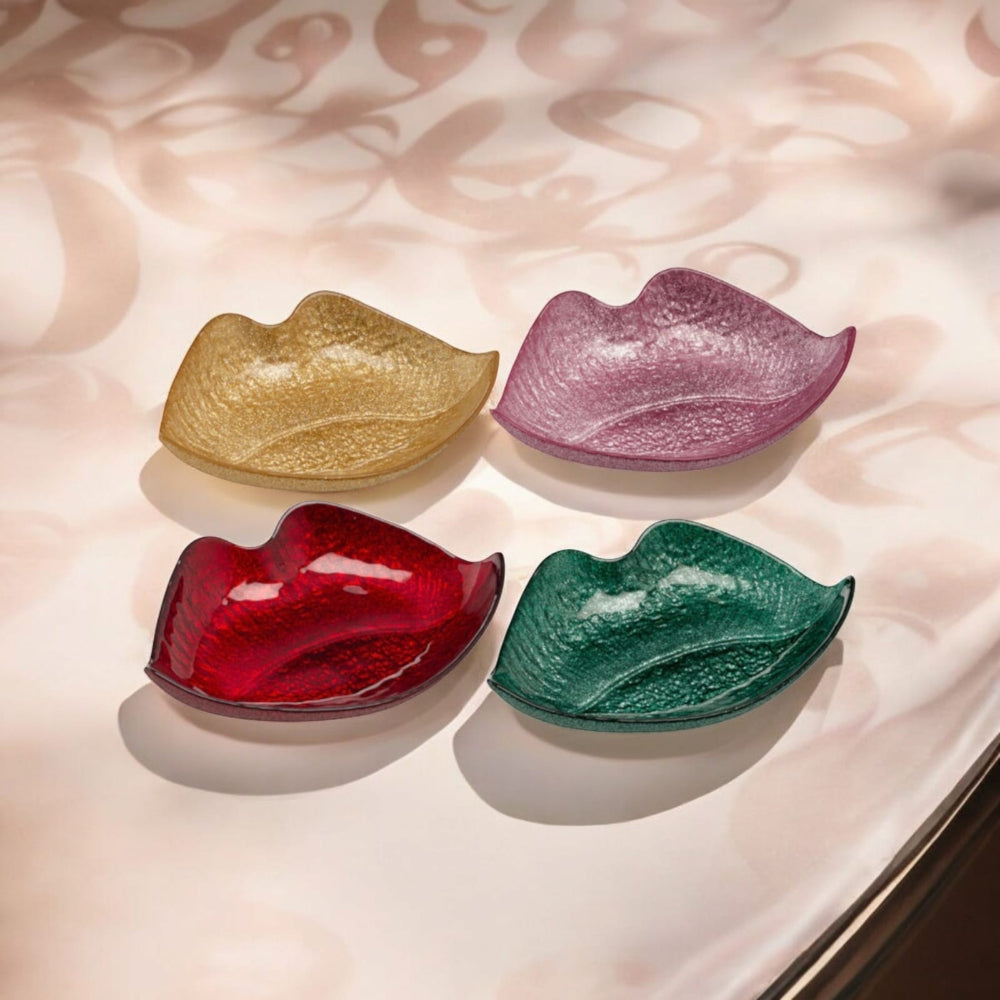 Ilary Queen Svuotatasche Lips Labbra in Vetro  Pop 22/17 cm Kiss